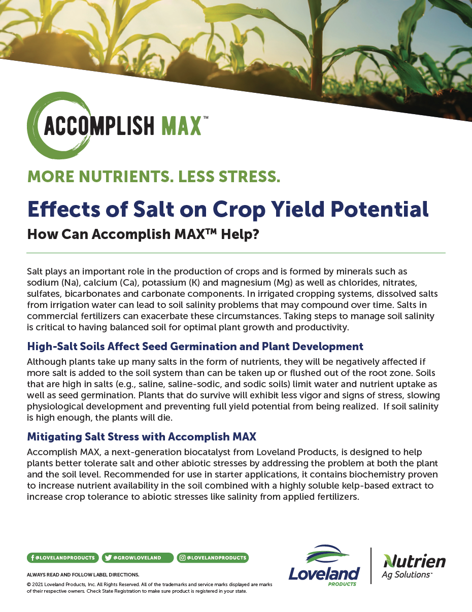 Accomplish MAX: Salt Stress Bulletin