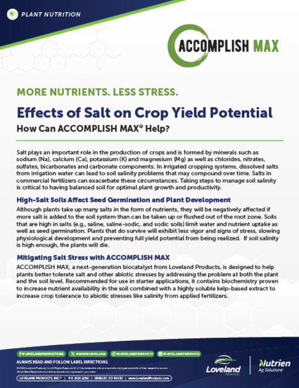 ACCOMPLISH MAX Salt Stress Bulletin