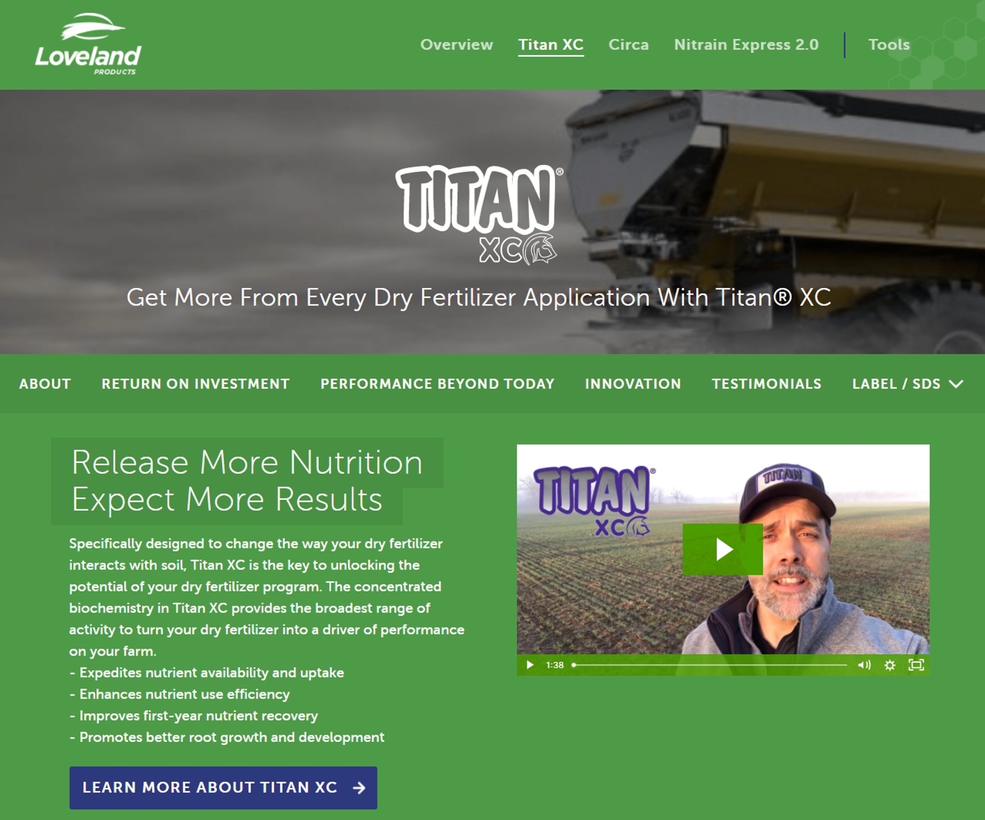Visit the Loveland Products Titan XC Page
