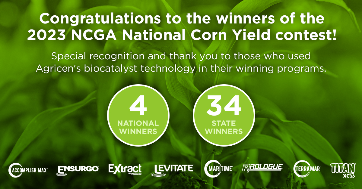 Biocatalyst Technology Helps 2023 Corn Yield Contest Winners Succeed