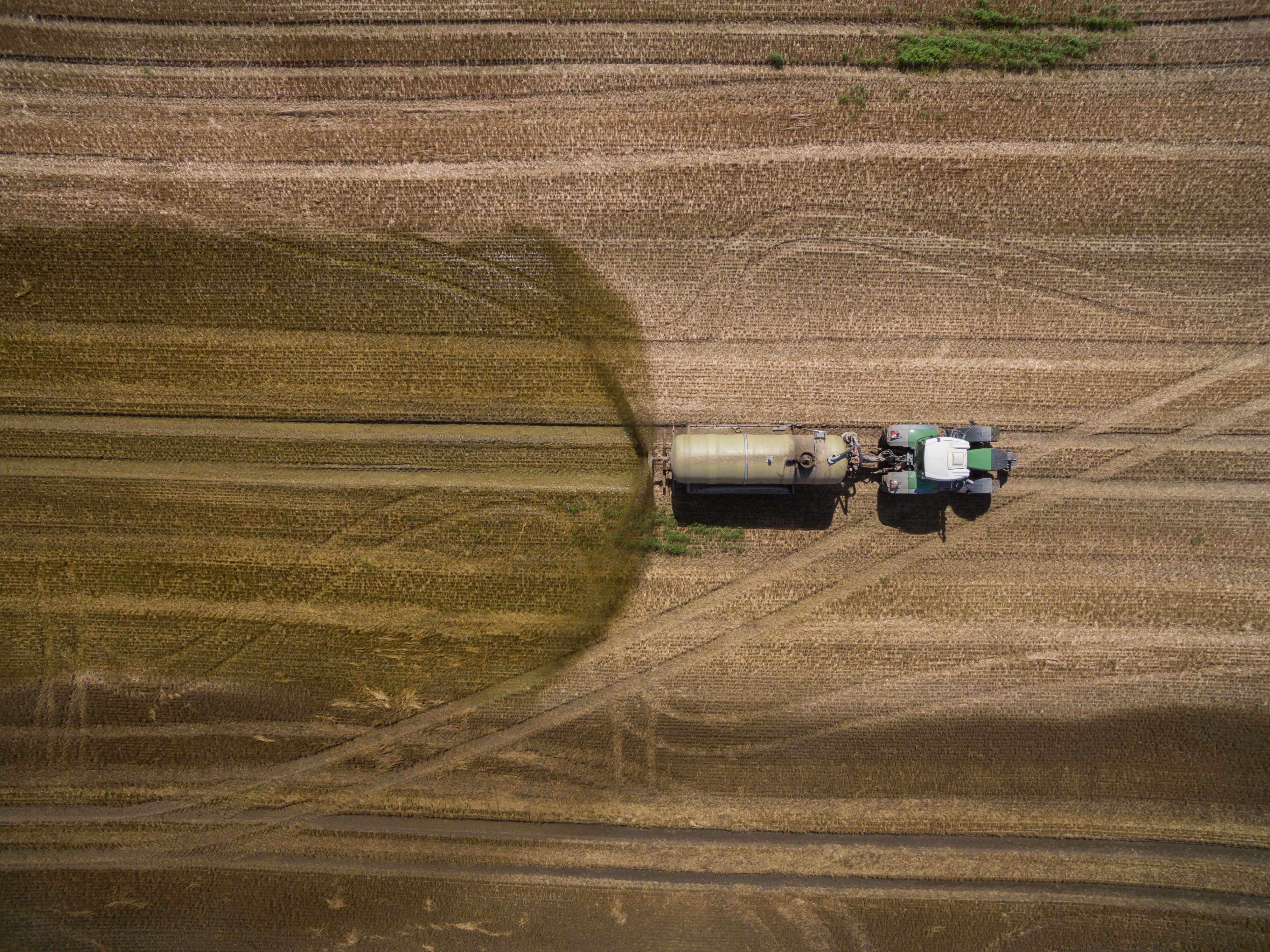 spreading manure